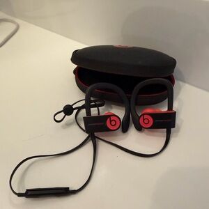 Beats by Dre Powerbeats Red and Black Headphones